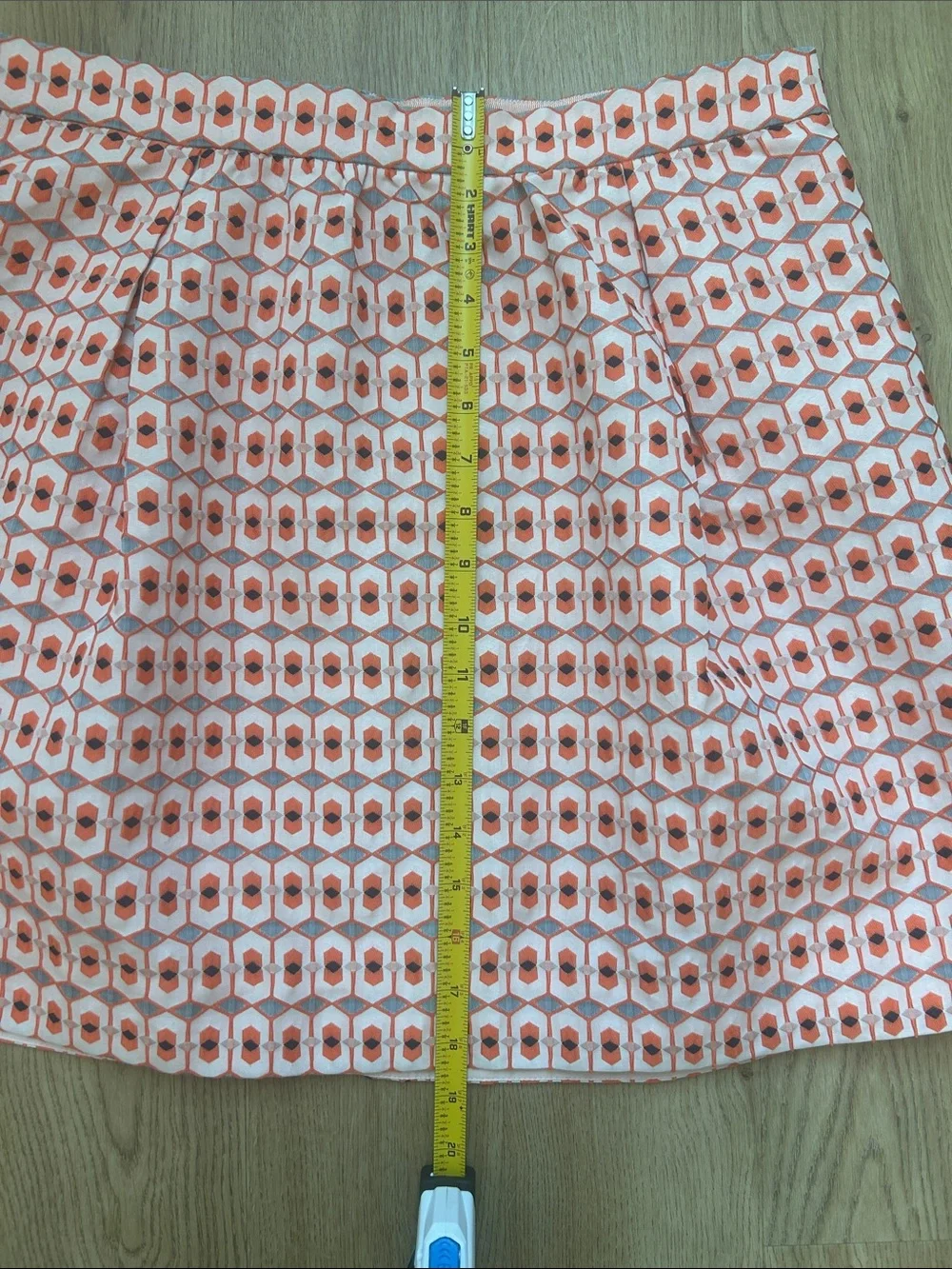 J. Crew Geometric Print Pleated Mini Skirt Size 12 EUC